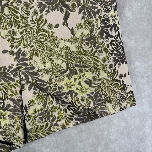 Free People Shine Like A Shorty Jacquard Brocade Shorts In Gold Size XS - Picture 3 of 7